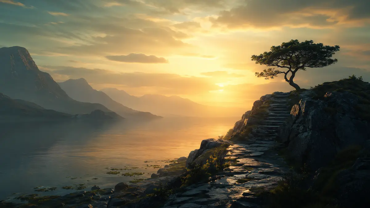 Golden Path wallpaper preview